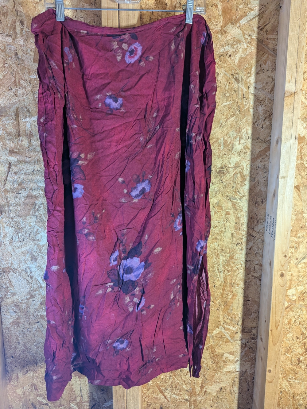 Womenβs Floral Burgundy Long Skirt